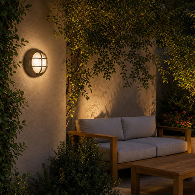 Luminaire à cloison d'extérieur intégré en verre givré à DEL intégré