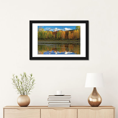 « full moon, east beck mountain, aspen forests, colorado », reproduction de photo sur toile