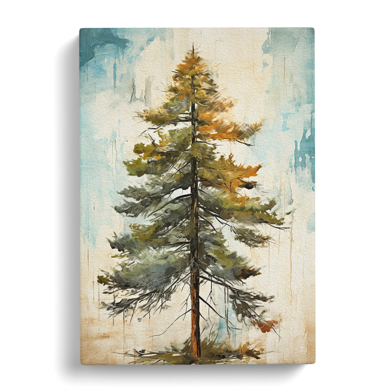 Pine Tree Abstract No.2 - Wrapped Canvas, 60cm H x 40cm W x 3cm D
