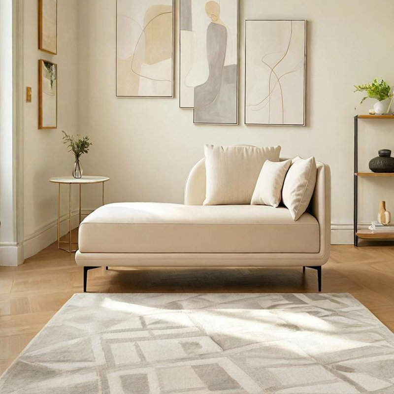 Chaise longue d'intérieur en cuir