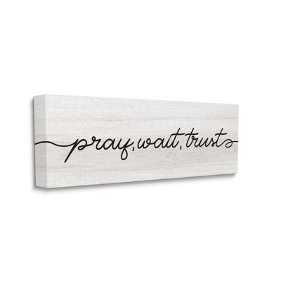 «Pray Wait & Trust Expression», typographie fluide