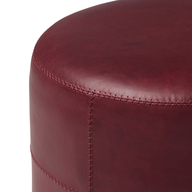 Camino Cylinder Ottoman, Dulane Burgundy