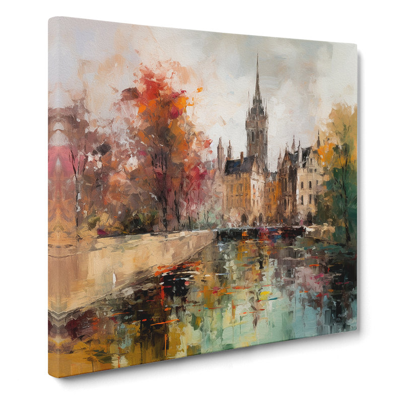 Modern Wall Art - Wrapped Canvas - Framed Print, 35cm H x 35cm W
