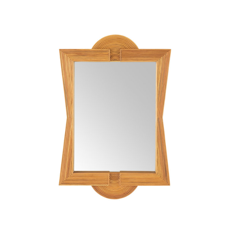 Cypress Free Form Rattan Mirror