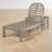 Outdoor Chaise Lounge, 5-Position Adjustable Backrest, Solid Wood, Arched Contour, Contemporary, Poolside-1296396461