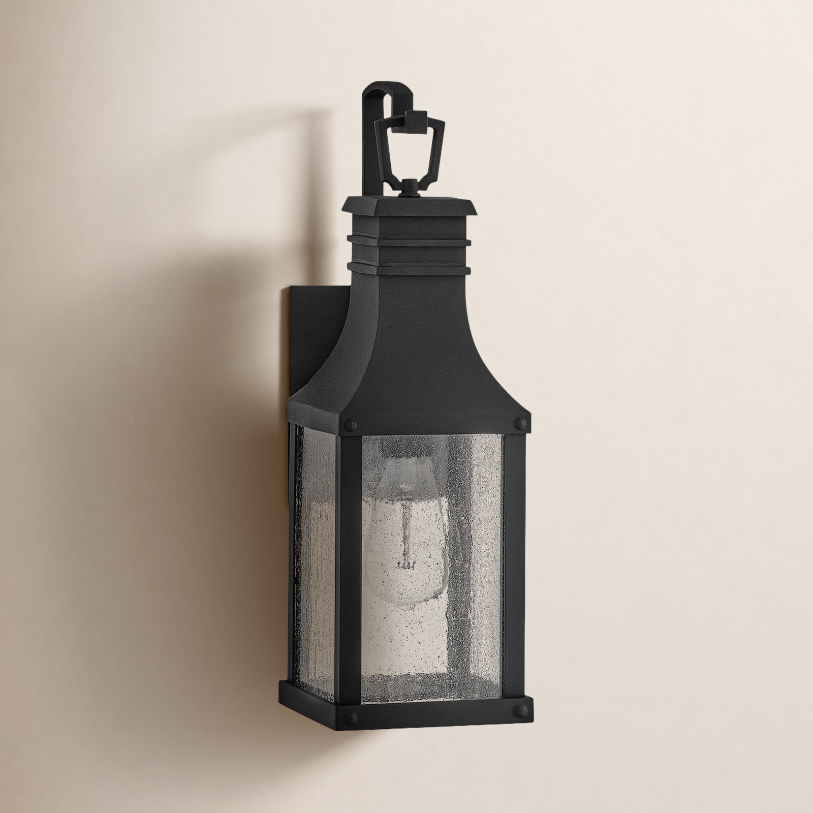 Beacon Hill Outdoor Wall Lantern, Museum Black