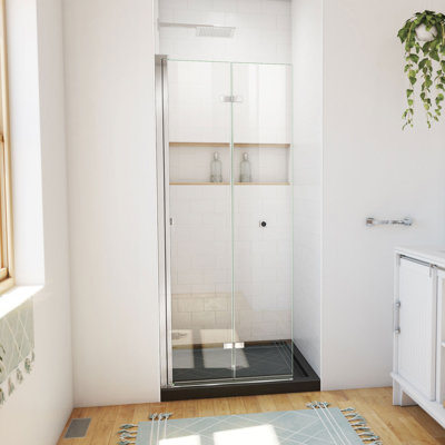 Aqua-Q Fold 36 W X 36 D X 74.75 H Frameless Square Shower Enclosure