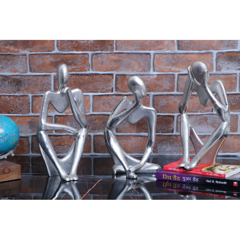 3 Hollow Man ,Black, Silver, 27.9cm H x 15.2cm W x 10.1cm D