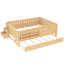 Lit pour enfant en bois massif avec lit gigogne, bibliothèque intégrée et petit escalier, lit pour tout-petit Safe Guardrail-132901806-132901815