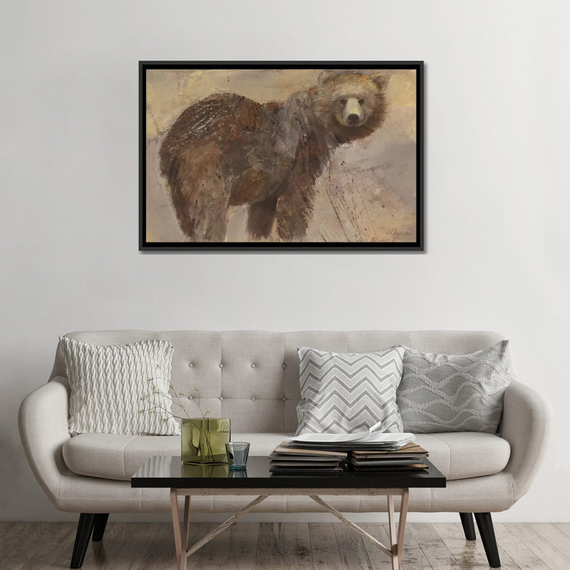 «Backward Glance», reproduction d'art sur toile tendue, H 18 po x l 26 po x P 1,5 po, Toile avec cadre noir, Pas de tapis