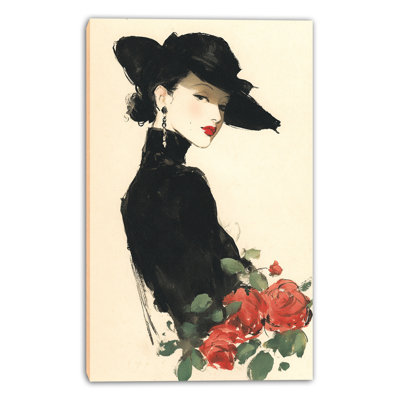 Rose Garden Lady V Wrapped Canvas Wall Art