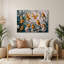 Art mural oiseaux en métal safran gris pinson-1937158050