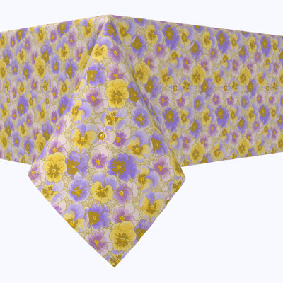 Rectangular Tablecloth, 100% Cotton, Floral 223