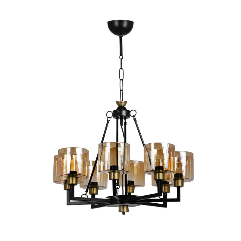 Lustre tambour 8 lumières Wheelright