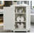 Bathroom Cabinet Triangle Corner Storage Cabinet with Adjustable Shelf Modern Style MDF Board 