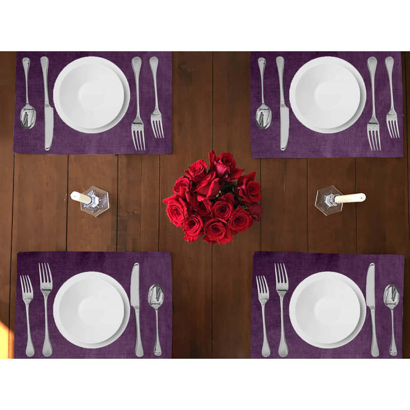 Napperons en faux jute, Aubergine