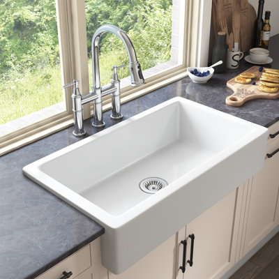  30'' L Single Bowl Fireclay Kitchen Sink