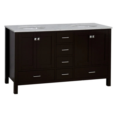 Ensemble de meuble-lavabo double 60 po Claudett