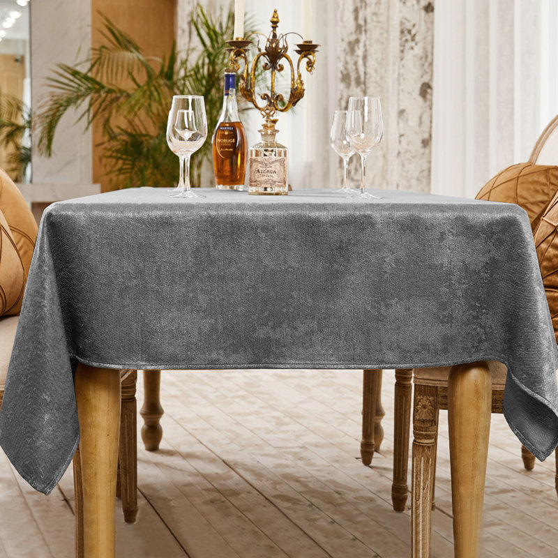 Janssen Wedding Tablecloth, Gray, 55" x 70"