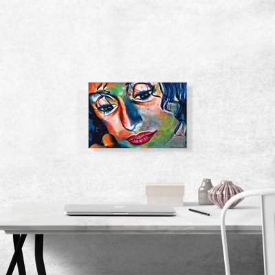 " Woman's Face Multicolor Graffiti " Painting Print