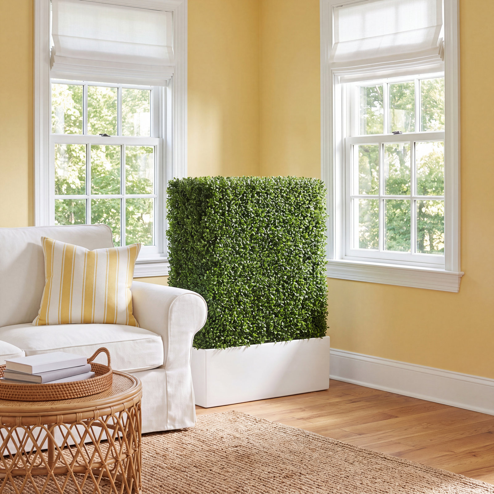 Boxwood Hedge, 21" H x 13" W x 30" D