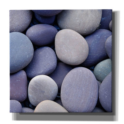 «Ebony Designs», Pebbles mauves par Photoinc Studio, art mural sur toile