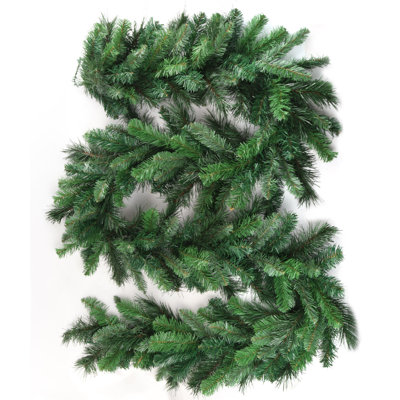 Deluxe Evergreen Pine Branch 12” Silk Wreath – Lifelike Artificial Greenery with Rich Green Needles, Perfect for Holiday Decor, Front Door, and Christmas Arrangements