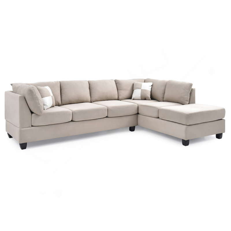 Canapé modulaire Malone G631B-SC (sans repose-pieds), blanc, White, Right Hand Facing