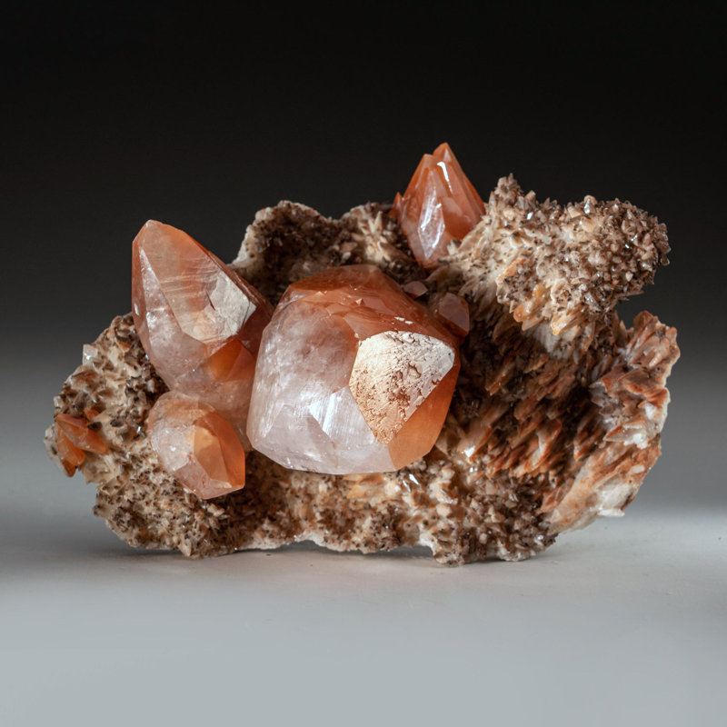 Hematite Included Calcite from Fengjiashan Mine, Edong Mining District, Daye Co., Hubei Province, China