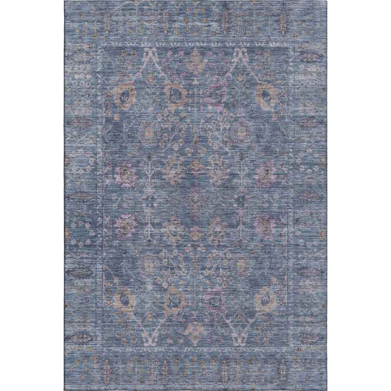 Premium Machine Washable Wayne AMF1106 Global Rug, Rectangle 3' x 5'