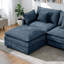 Canapé modulaire en U capitonné en chenille l 130 po Thadine avec coussins en mousse compressée et repose-pieds mobile Thadine-2020352090