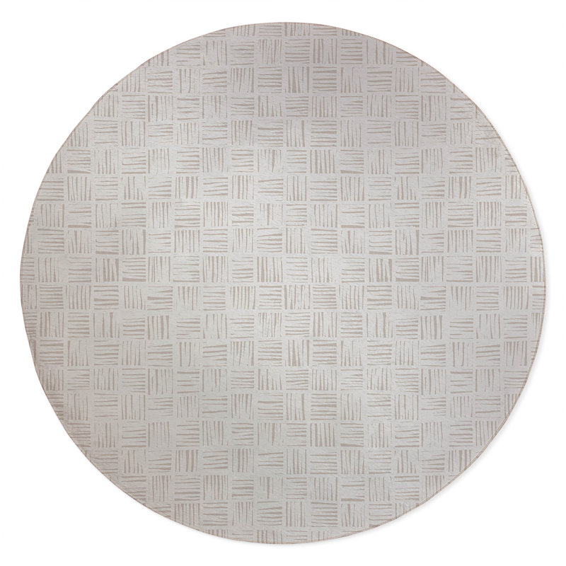 Lash Locked Non-Slip Outdoor Rug, Round 5'