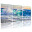 Ensemble de 3 tableaux muraux sur toile représentant un paysage marin et des vagues de l'océan-76766973