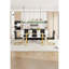 Large Table With Tempered Glass Surface, Crossbar And Metal Legs For Office Desk