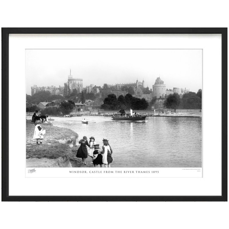 Windsor, Castle From The River Thames 1895 by Francis Frith - Single Picture Frame Print, 45cm H x 60cm W