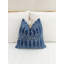 Housse de coussin carrée indigo Nira