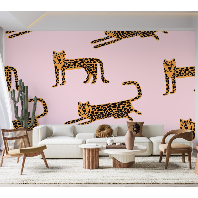 Papier peint de qualité supérieure - Motif léopard, L 40 po x l 60 po
