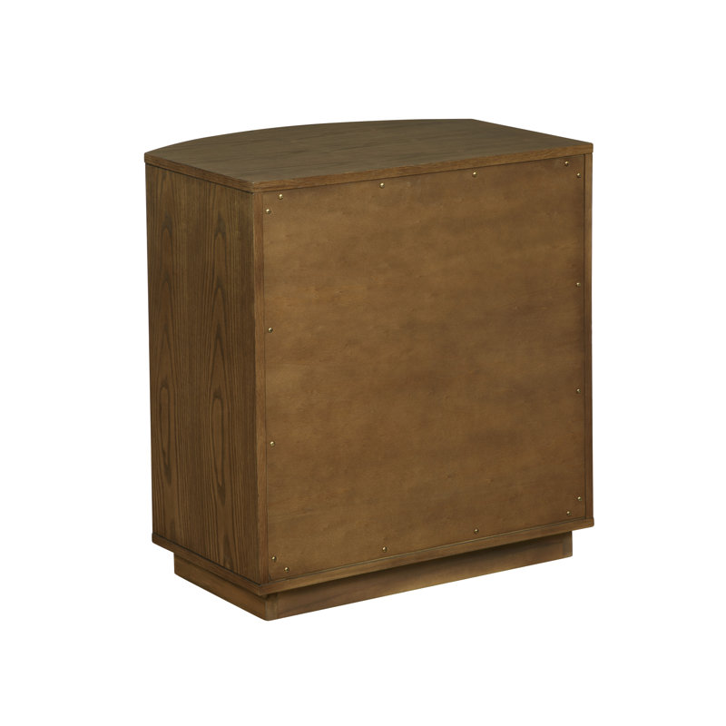 Chantel 3 Drawer Nightstand White, Brown