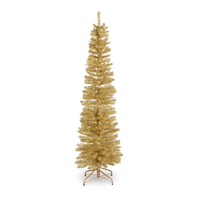 National Tree Company Champagne Gold Tinsel Tree