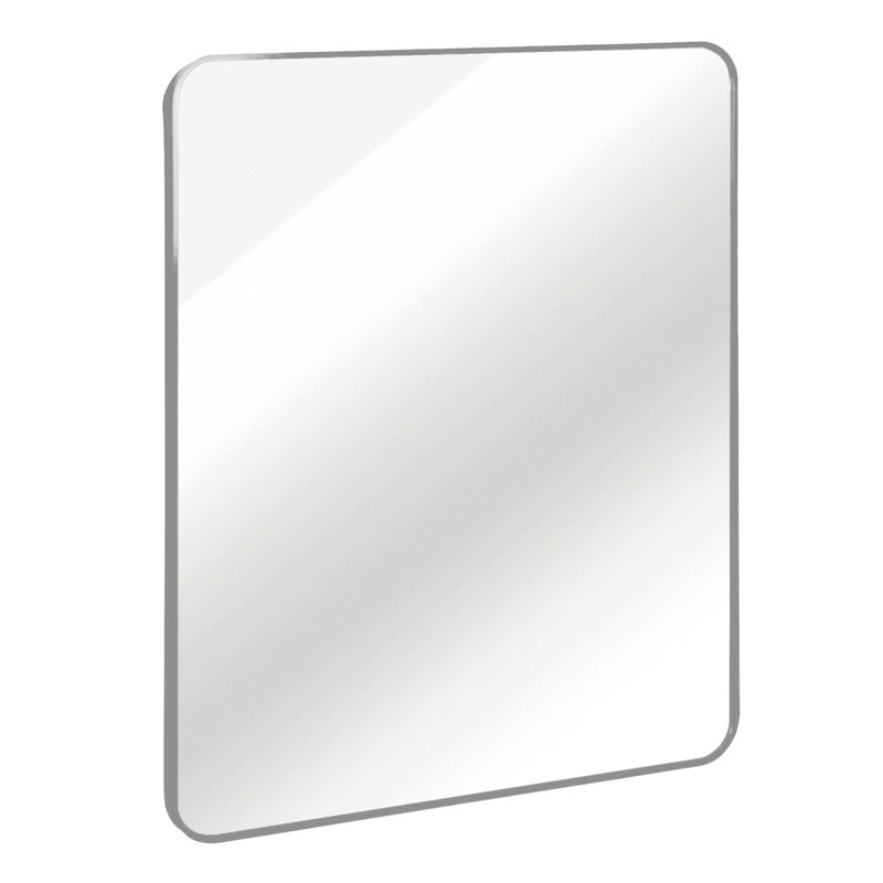 Miroir décoratif contemporain pour salle de bain, Argent argent