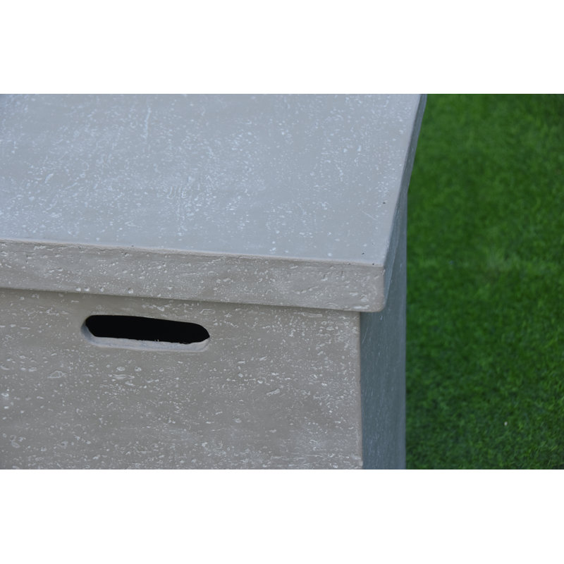 Gray Concrete Propane Tank Cover and Side Table
