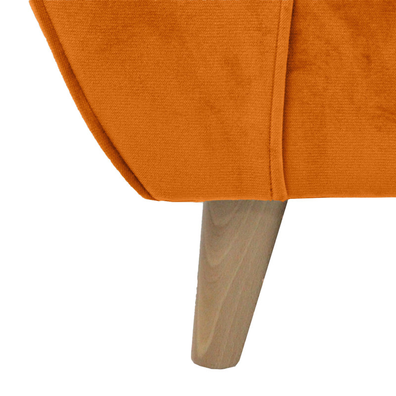 Rafe 2 Seater Velvet Sofa, Burnt Orange Velvet