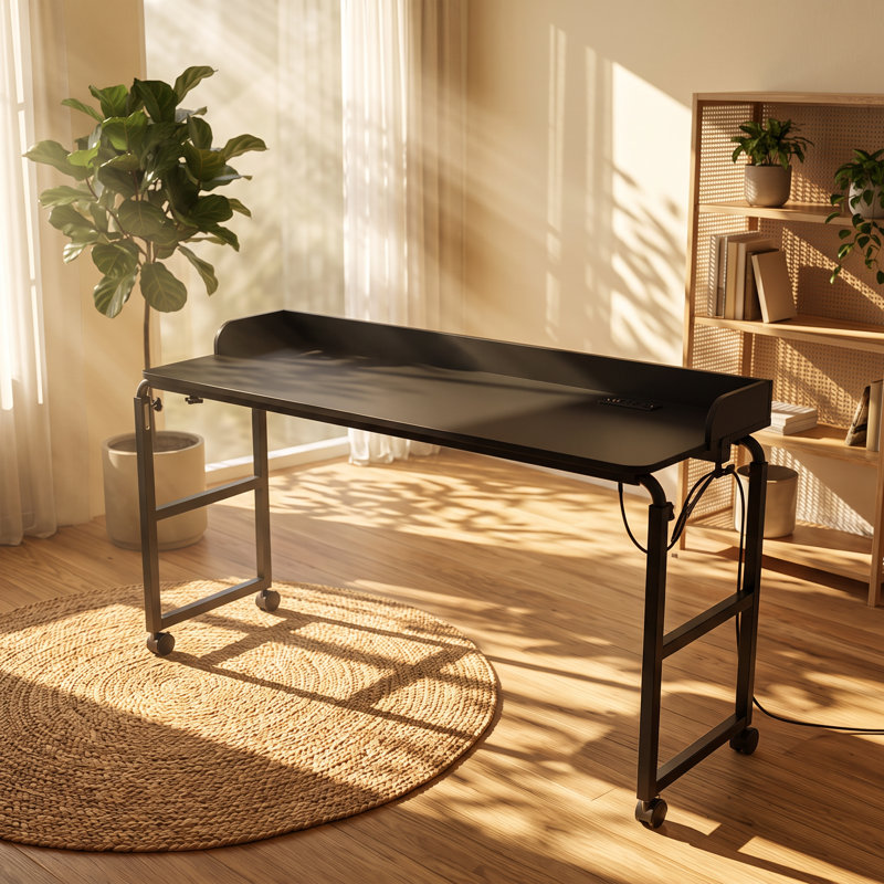 Table de lit mobile réglable en acier l 62,99 po x P 18,5 po x H 5,51 po VEVOR
