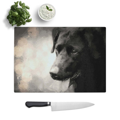 Tempered Glass Labrador Chopping Board