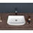 24"X15" White Ceramic Rectangular Vessel Bathroom Sink