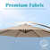 Beeram 120'' Round Cantilever Umbrella with Weighted Base