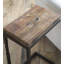 Table gigogne rustique avec feuilles dépliantes en bois et métal