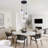 Modern Farmhouse 3-light Dimmable Glass Chandelier