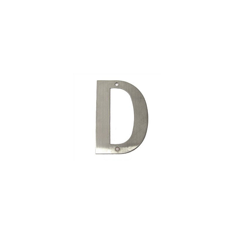4.75'' H Metal House Letter, D