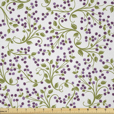 Cylas Wild Berries Ornamental Curvy Branches Fabric